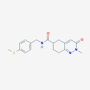 molecular formula C18H21N3O2S B2739596 2-methyl-N-(4-(methylthio)benzyl)-3-oxo-2,3,5,6,7,8-hexahydrocinnoline-6-carboxamide CAS No. 2034259-74-8