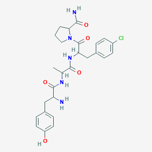 molecular formula C26H32ClN5O5 B027396 Tyr-D-Ala-P-Chloro-Phe-Pro-NH2 CAS No. 102029-97-0