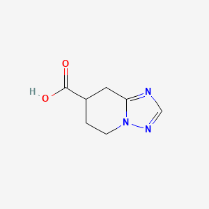molecular formula C7H9N3O2 B2739618 5,6,7,8-Tetrahydro[1,2,4]triazolo[1,5-A]pyridine-7-carboxylic acid CAS No. 1368057-91-3