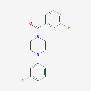 molecular formula C17H16BrClN2O B2739634 3-Bromophenyl 4-(3-chlorophenyl)piperazinyl ketone CAS No. 333345-81-6