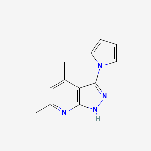 B2739694 4,6-dimethyl-3-(1H-pyrrol-1-yl)-1H-pyrazolo[3,4-b]pyridine CAS No. 453589-46-3