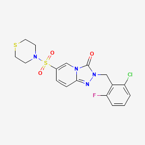 2-(2-chloro-6-fluorobenzyl)-6-(thiomorpholinosulfonyl)-[1,2,4]triazolo[4,3-a]pyridin-3(2H)-one