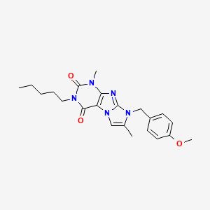 6-[(4-Methoxyphenyl)methyl]-4,7-dimethyl-2-pentylpurino[7,8-a]imidazole-1,3-dione