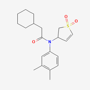 2-cyclohexyl-N-(3,4-dimethylphenyl)-N-(1,1-dioxido-2,3-dihydrothiophen-3-yl)acetamide