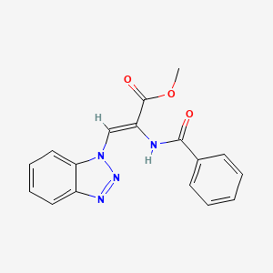 molecular formula C17H14N4O3 B2739707 methyl (Z)-2-benzamido-3-(benzotriazol-1-yl)prop-2-enoate CAS No. 123530-55-2
