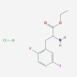 Ethyl 2-amino-3-(2-fluoro-5-iodophenyl)propanoate;hydrochloride