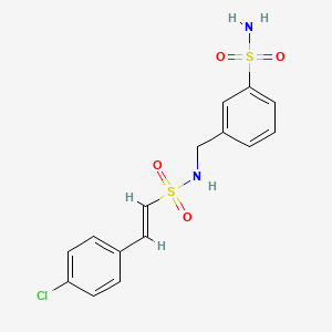 3-[[[(E)-2-(4-chlorophenyl)ethenyl]sulfonylamino]methyl]benzenesulfonamide