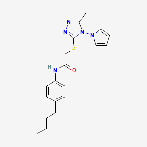 N-(4-butylphenyl)-2-{[5-methyl-4-(1H-pyrrol-1-yl)-4H-1,2,4-triazol-3-yl]sulfanyl}acetamide