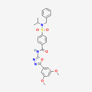 4-[benzyl(propan-2-yl)sulfamoyl]-N-[5-(3,5-dimethoxyphenyl)-1,3,4-oxadiazol-2-yl]benzamide