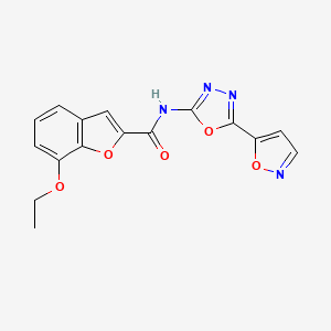 7-ethoxy-N-(5-(isoxazol-5-yl)-1,3,4-oxadiazol-2-yl)benzofuran-2-carboxamide