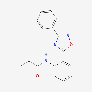 molecular formula C17H15N3O2 B2739728 N-[2-(3-phenyl-1,2,4-oxadiazol-5-yl)phenyl]propanamide CAS No. 1092334-67-2