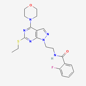 N-(2-(6-(ethylthio)-4-morpholino-1H-pyrazolo[3,4-d]pyrimidin-1-yl)ethyl)-2-fluorobenzamide