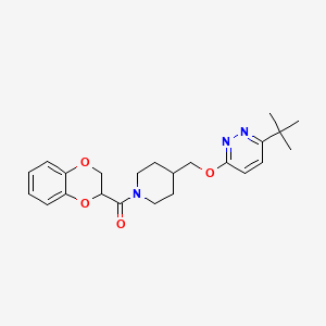 [4-[(6-Tert-butylpyridazin-3-yl)oxymethyl]piperidin-1-yl]-(2,3-dihydro-1,4-benzodioxin-3-yl)methanone
