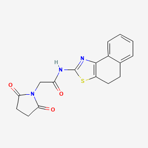 molecular formula C17H15N3O3S B2739736 N-(4,5-dihydronaphtho[1,2-d]thiazol-2-yl)-2-(2,5-dioxopyrrolidin-1-yl)acetamide CAS No. 392324-50-4