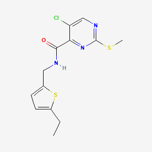 5-chloro-N-[(5-ethylthiophen-2-yl)methyl]-2-(methylsulfanyl)pyrimidine-4-carboxamide