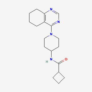molecular formula C18H26N4O B2739746 N-[1-(5,6,7,8-tetrahydroquinazolin-4-yl)piperidin-4-yl]cyclobutanecarboxamide CAS No. 2034225-50-6