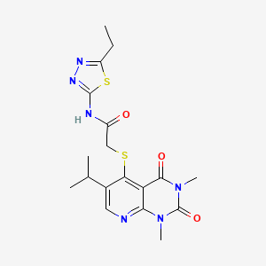 N-(5-ethyl-1,3,4-thiadiazol-2-yl)-2-((6-isopropyl-1,3-dimethyl-2,4-dioxo-1,2,3,4-tetrahydropyrido[2,3-d]pyrimidin-5-yl)thio)acetamide