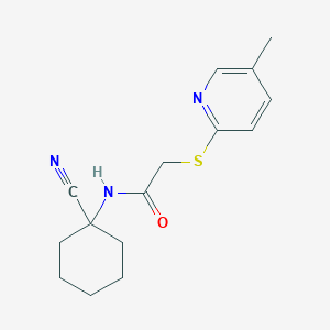 molecular formula C15H19N3OS B2739762 N-(1-cyanocyclohexyl)-2-[(5-methylpyridin-2-yl)sulfanyl]acetamide CAS No. 1223214-30-9