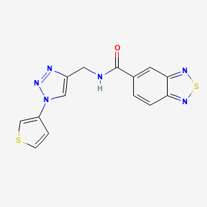N-((1-(thiophen-3-yl)-1H-1,2,3-triazol-4-yl)methyl)benzo[c][1,2,5]thiadiazole-5-carboxamide