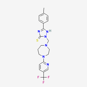 3-(4-methylphenyl)-1-({4-[5-(trifluoromethyl)pyridin-2-yl]-1,4-diazepan-1-yl}methyl)-1H-1,2,4-triazole-5-thiol