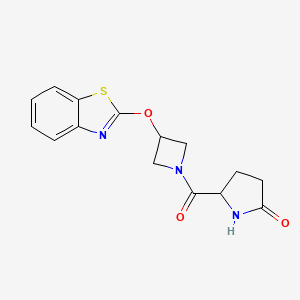 5-(3-(Benzo[d]thiazol-2-yloxy)azetidine-1-carbonyl)pyrrolidin-2-one