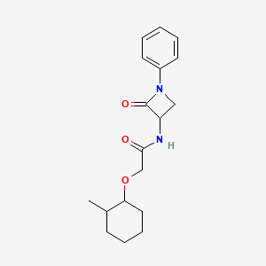 2-(2-Methylcyclohexyl)oxy-N-(2-oxo-1-phenylazetidin-3-yl)acetamide