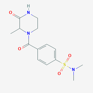 N,N-dimethyl-4-(2-methyl-3-oxopiperazine-1-carbonyl)benzenesulfonamide