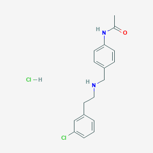 N-[4-[[2-(3-Chlorophenyl)ethylamino]methyl]phenyl]acetamide;hydrochloride