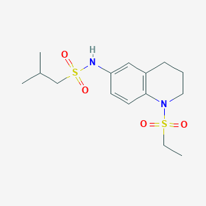 molecular formula C15H24N2O4S2 B2739786 N-(1-(乙基磺酰)-1,2,3,4-四氢喹啉-6-基)-2-甲基丙烷-1-磺酰胺 CAS No. 946242-02-0