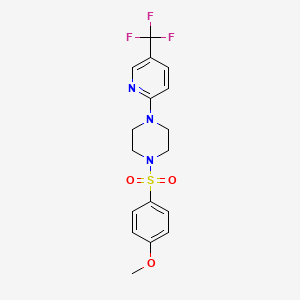 1-(4-Methoxyphenyl)sulfonyl-4-[5-(trifluoromethyl)pyridin-2-yl]piperazine