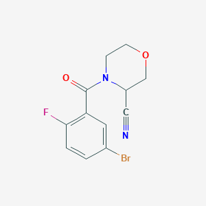 molecular formula C12H10BrFN2O2 B2739798 4-(5-Bromo-2-fluorobenzoyl)morpholine-3-carbonitrile CAS No. 2129971-69-1