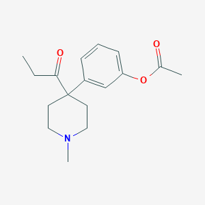 molecular formula C17H23NO3 B027398 1-[4-(3-Acetoxyphenyl)-1-methyl-4-piperidinyl]-1-propanone CAS No. 107419-07-8