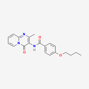 molecular formula C20H21N3O3 B2739810 4-butoxy-N-(2-methyl-4-oxo-4H-pyrido[1,2-a]pyrimidin-3-yl)benzamide CAS No. 946381-32-4
