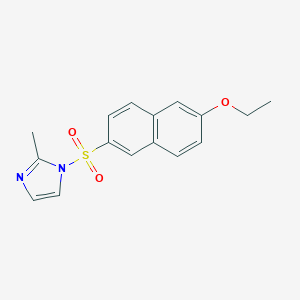 molecular formula C16H16N2O3S B273982 ethyl 6-[(2-methyl-1H-imidazol-1-yl)sulfonyl]-2-naphthyl ether 