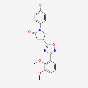 molecular formula C20H18ClN3O4 B2739821 1-(4-Chlorophenyl)-4-[3-(2,3-dimethoxyphenyl)-1,2,4-oxadiazol-5-yl]pyrrolidin-2-one CAS No. 941960-66-3