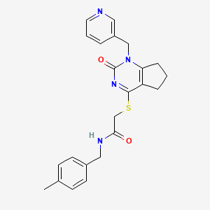 N-(4-methylbenzyl)-2-((2-oxo-1-(pyridin-3-ylmethyl)-2,5,6,7-tetrahydro-1H-cyclopenta[d]pyrimidin-4-yl)thio)acetamide