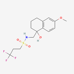 3,3,3-trifluoro-N-((1-hydroxy-6-methoxy-1,2,3,4-tetrahydronaphthalen-1-yl)methyl)propane-1-sulfonamide