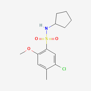 5-chloro-N-cyclopentyl-2-methoxy-4-methylbenzenesulfonamide