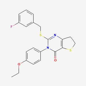 3-(4-ethoxyphenyl)-2-((3-fluorobenzyl)thio)-6,7-dihydrothieno[3,2-d]pyrimidin-4(3H)-one