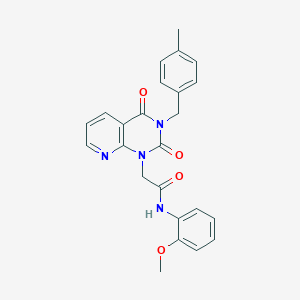 molecular formula C24H22N4O4 B2739855 N-(2-methoxyphenyl)-2-{3-[(4-methylphenyl)methyl]-2,4-dioxo-1H,2H,3H,4H-pyrido[2,3-d]pyrimidin-1-yl}acetamide CAS No. 902961-63-1