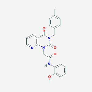 molecular formula C24H22N4O4 B2739855 N-(2-methoxyphenyl)-2-[3-(4-methylbenzyl)-2,4-dioxo-3,4-dihydropyrido[2,3-d]pyrimidin-1(2H)-yl]acetamide CAS No. 902961-63-1