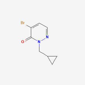 molecular formula C8H9BrN2O B2739857 4-溴-2-(环丙基甲基)吡啶并[3(2H)-酮 CAS No. 1934474-98-2