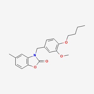 molecular formula C20H23NO4 B2739866 3-(4-butoxy-3-methoxybenzyl)-5-methylbenzo[d]oxazol-2(3H)-one CAS No. 825599-58-4