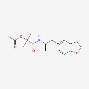 molecular formula C17H23NO4 B2739867 1-((1-(2,3-Dihydrobenzofuran-5-yl)propan-2-yl)amino)-2-methyl-1-oxopropan-2-yl acetate CAS No. 2034484-24-5