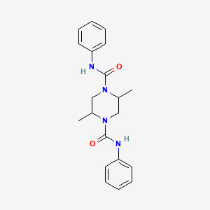 molecular formula C20H24N4O2 B2739875 2,5-dimethyl-N~1~,N~4~-diphenyltetrahydro-1,4-pyrazinedicarboxamide CAS No. 1048915-01-0