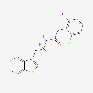 molecular formula C19H17ClFNOS B2739879 N-[1-(1-benzothiophen-3-yl)propan-2-yl]-2-(2-chloro-6-fluorophenyl)acetamide CAS No. 2034470-32-9