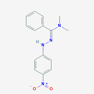 molecular formula C15H16N4O2 B273988 N'-{4-nitrophenyl}-N,N-dimethylbenzenecarbohydrazonamide 