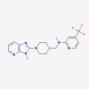 molecular formula C20H23F3N6 B2739891 N-methyl-N-[(1-{3-methyl-3H-imidazo[4,5-b]pyridin-2-yl}piperidin-4-yl)methyl]-4-(trifluoromethyl)pyridin-2-amine CAS No. 2415465-21-1