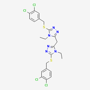 B2739927 bis(5-((3,4-dichlorobenzyl)thio)-4-ethyl-4H-1,2,4-triazol-3-yl)methane CAS No. 500267-48-1