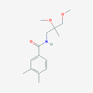 molecular formula C15H23NO3 B2739929 N-(2,3-dimethoxy-2-methylpropyl)-3,4-dimethylbenzamide CAS No. 2034451-39-1